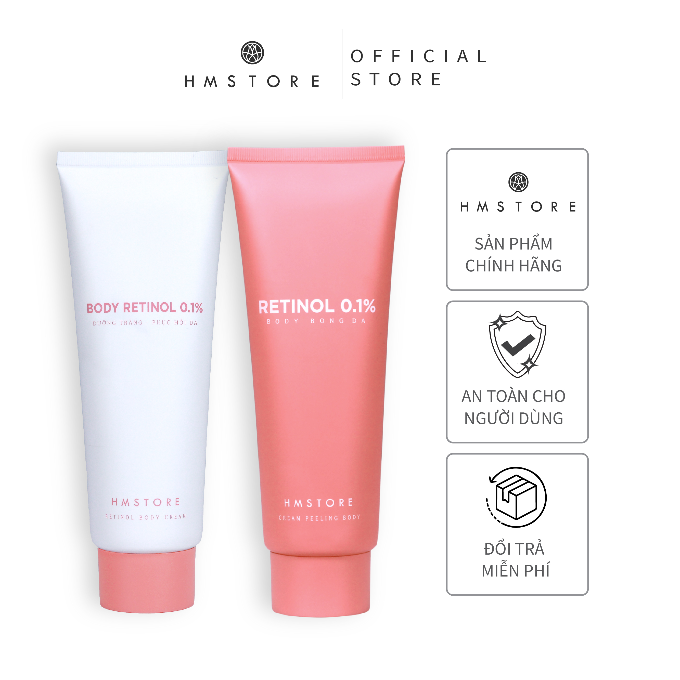 COMBO KEM BODY PEELING HM STORE ( BODY BONG GIÚP THAY DA SINH HỌC)
