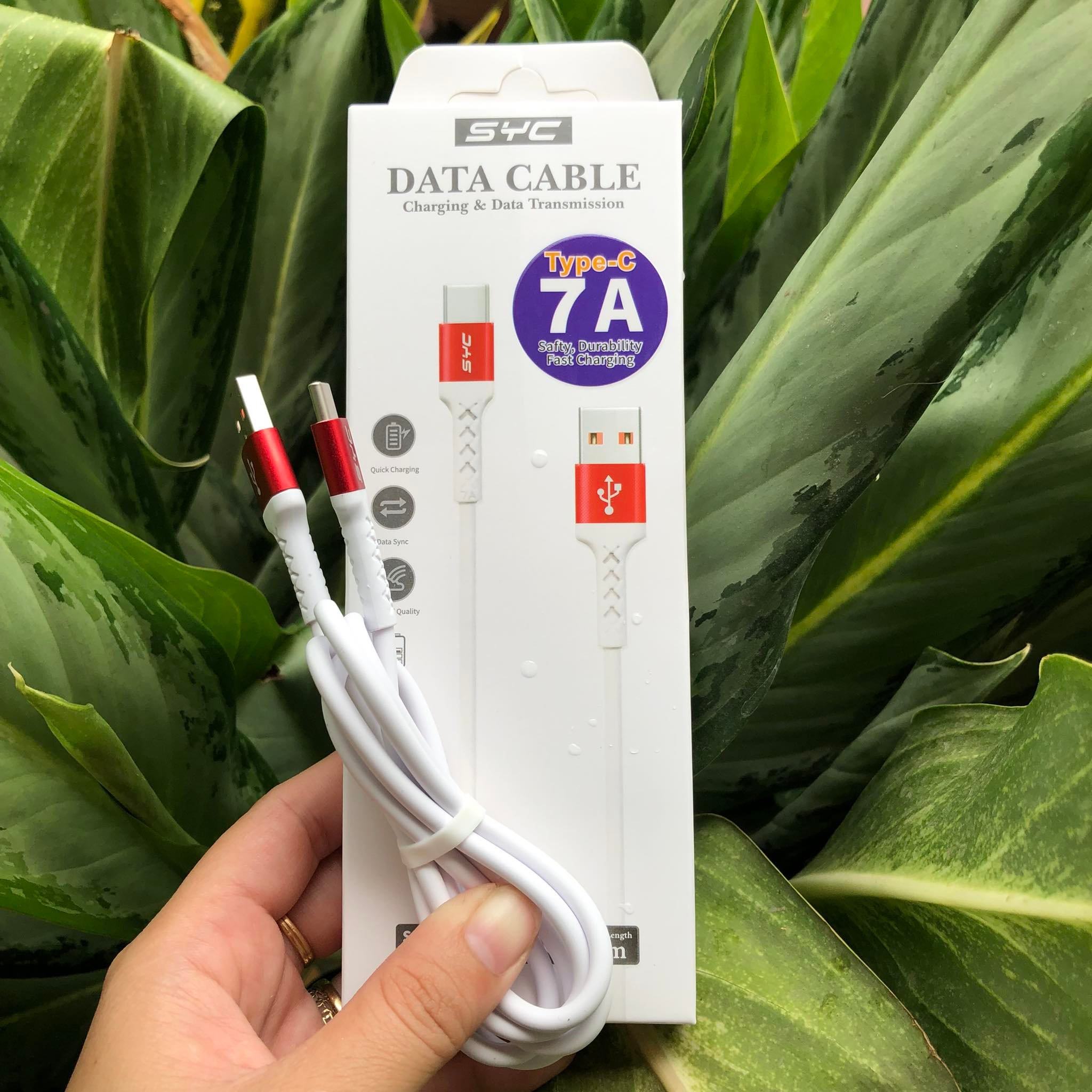 XÃ HÀNG THANH LÝ Cáp sạc SYC GJ10 đầu micro usb, type C, Lightning