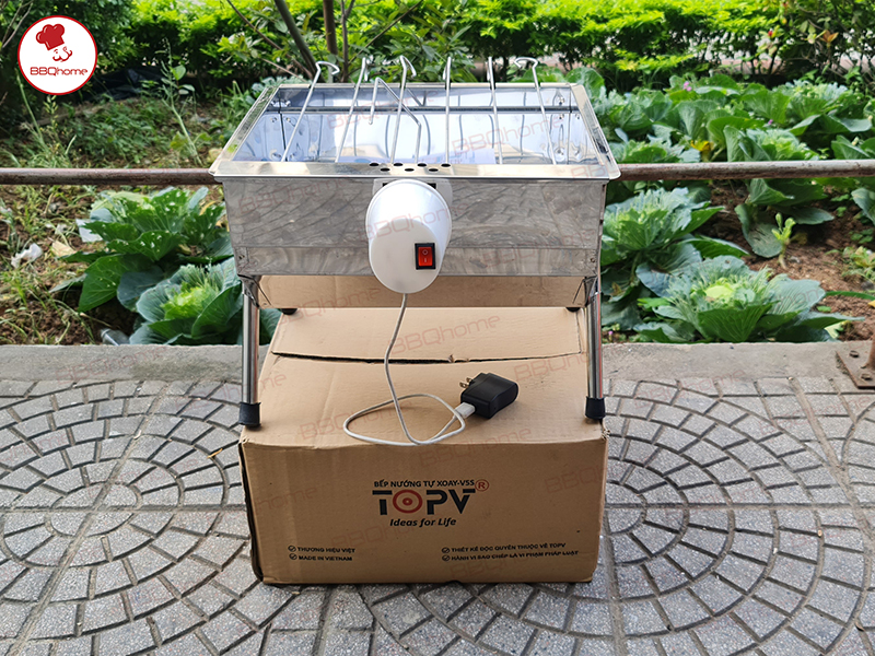 Bếp nướng than hoa tự xoay thế hệ mới V5S