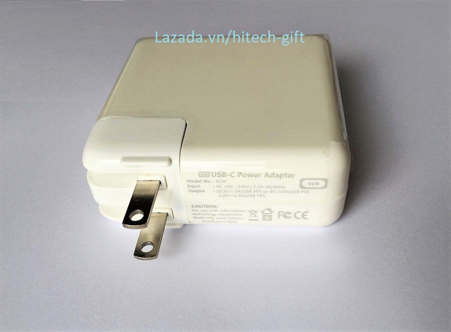 Adapter Nguồn 61W PD Cáp USB-C Dài 2M Sạc MacBook Pro, MacBook Air USB Type C