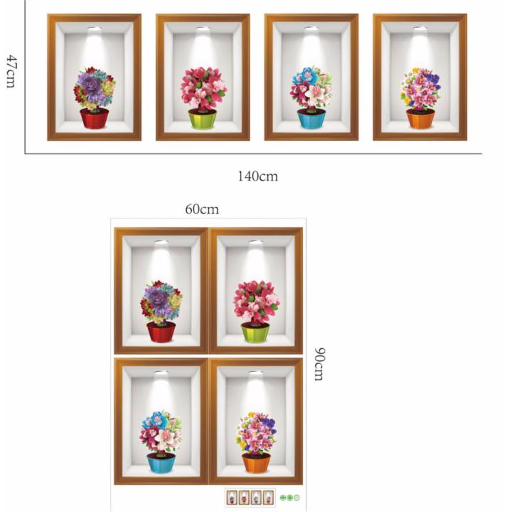 Decal dán tường LỌ HOA CẨM TÚ CẦU Sticker Tranh Dán Tường Decal dán tường cây xanh ,Decal dán tường hoa lá