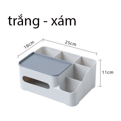 Hộp khăn giấy đa năng hộp đựng khăn giấy rút cao cấp đựng remote