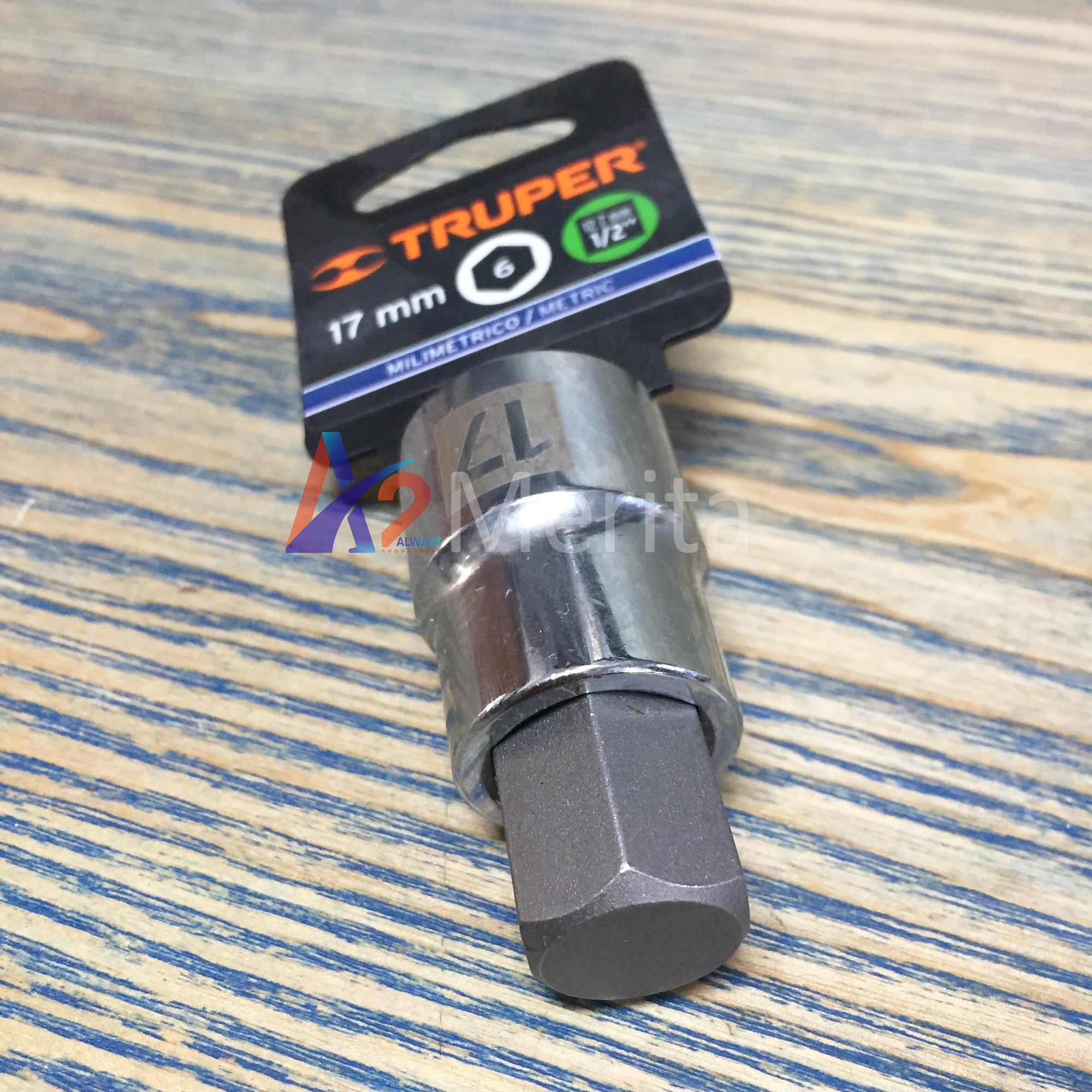 Đầu tuýp lục giác 17mm - 1/2" Truper 13286 (D-1241-17M)