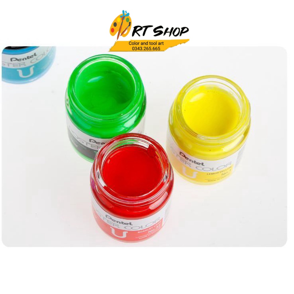 Màu Poster Color Pentel Bán Lẻ Hũ 30ml