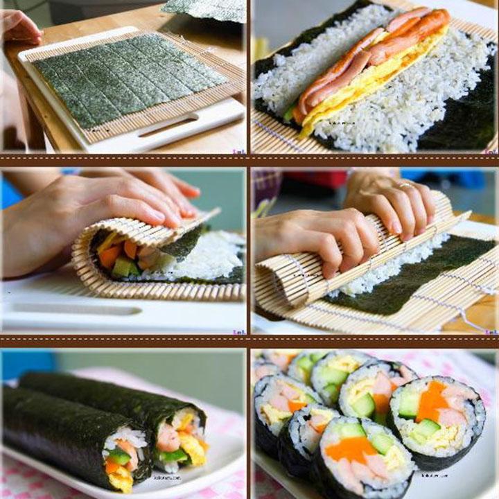COMBO 2 CHIẾC MÀNH TRE LÀM KIMBAP, SUSHI, CƠM CUỘN
