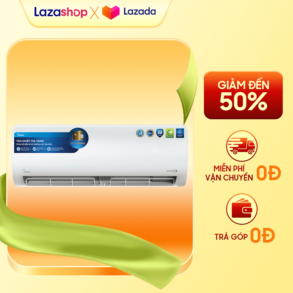 Máy lạnh midea inverter 1.5 hp msagii-13crdn8 - làm lạnh nhanh - công nghệ lọc ion - loại gas r-32 - tự chẩn đoán lỗi