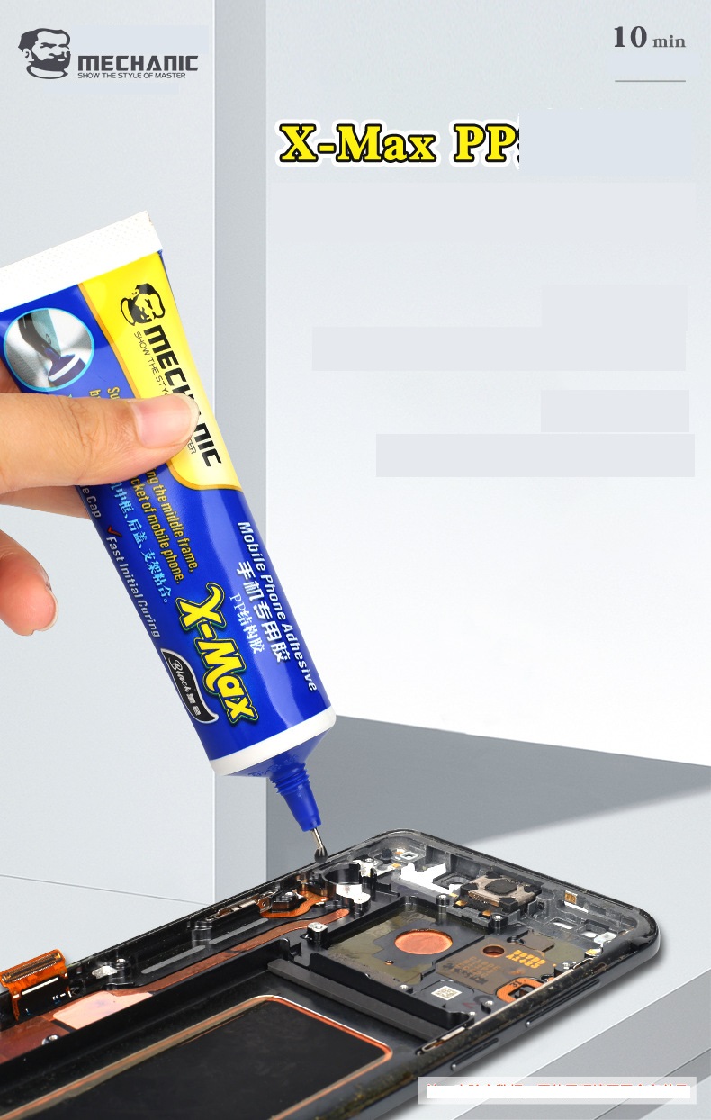 Keo X-MAX PP mechanic dán khung ron màn hình điện thoại