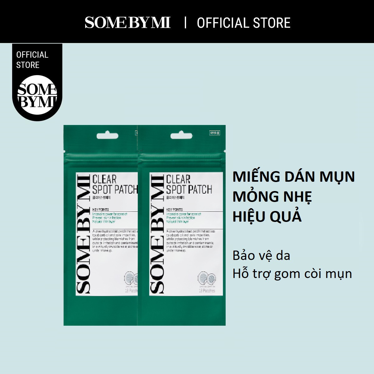 Combo 2 Miếng dán mụn Some By Mi Clear Spot Patch 36 miếng mỏng nhẹ + siêu bám dính + mờ thâm