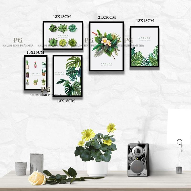 Bộ 5 Khung Ảnh Treo Tường 3D Free rửa ảnh + Sơ Đồ Treo Khung + Đinh Treo Tranh Chuyên Dụng Khung Hình Phạm Gia PGC38