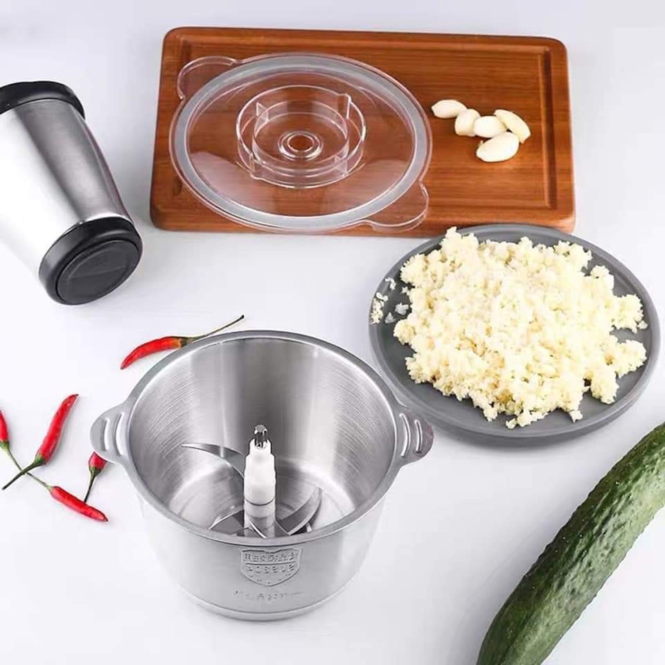 máy xay thịt cối inoX 2 LÍT