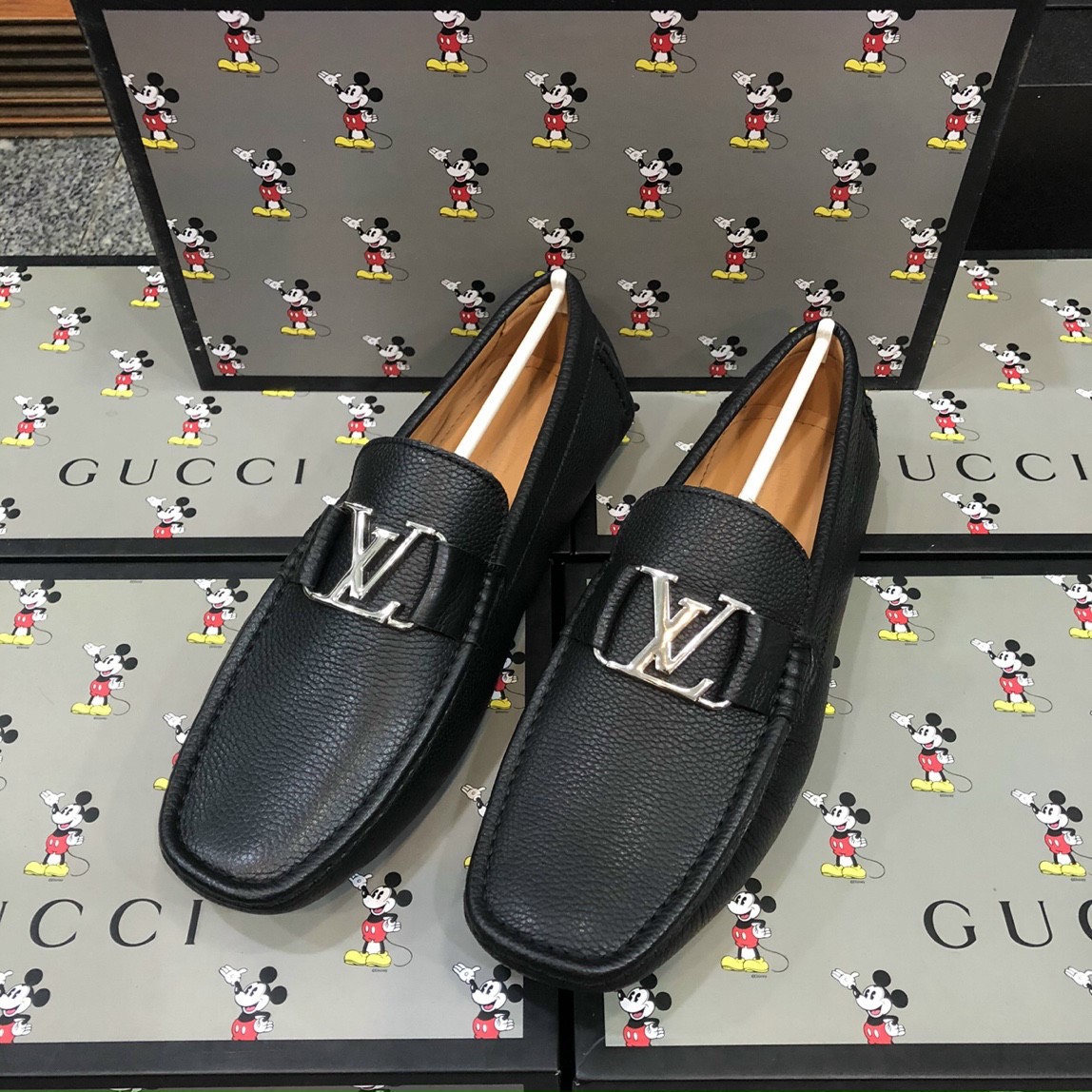 Giày Lười Da Nam LV Da Bò Siêu Chất