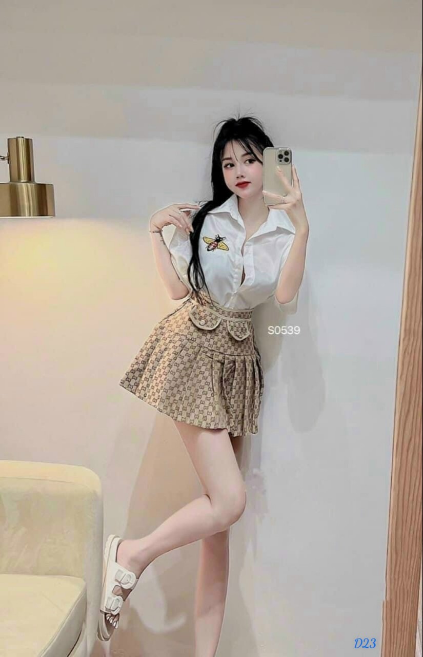 Sét áo lụa váy kate xinh sang chảnh hót đẹp như hình ldt1022