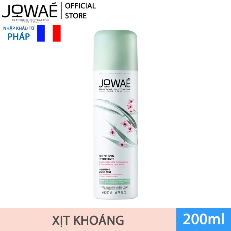 Xịt khoáng Dưỡng da Hoa Anh Đào JOWAE thay thế tonner tinh chất chống lão hóa Lumiphenol Mỹ phẩm thiên nhiên nhập khẩu từ Pháp HYDRATING WATER MIST 200ml giá rẻ