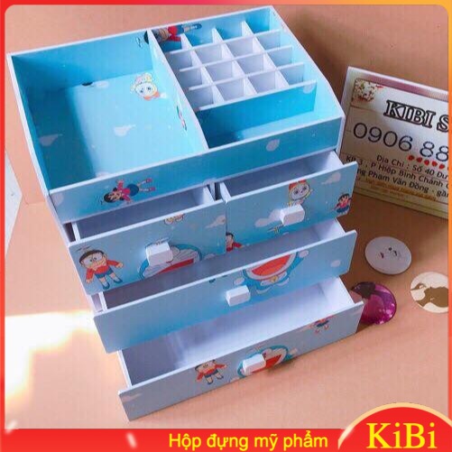 Tủ đựng mỹ phẩm 4 tầng đô rê mon