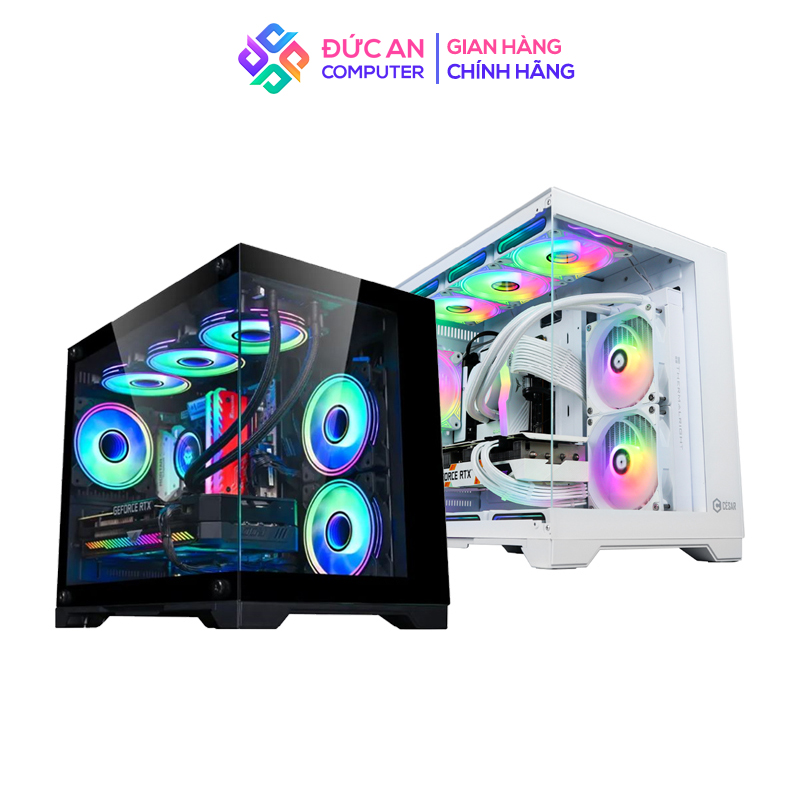 Vỏ Case César Bravery Mid Tower (Màu Đen / Trắng)