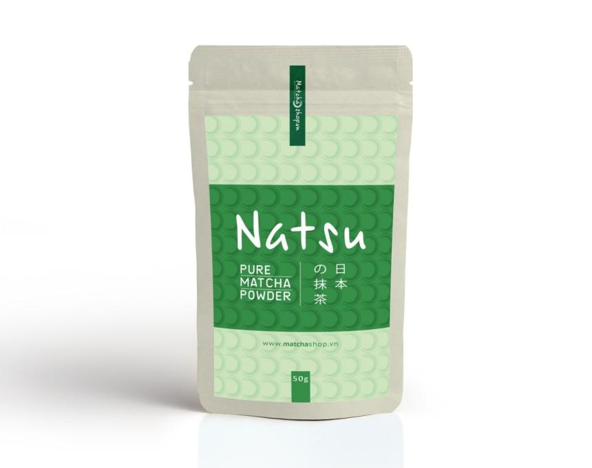 Bột trà xanh Matcha Natsu - Matchashop dùng để pha chế, làm bánh, đắp mặt