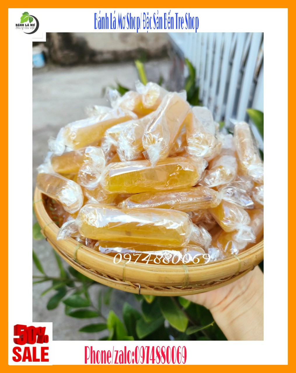 (Freeship) 1kg of Ben Tre Spicy Ginger Candy
