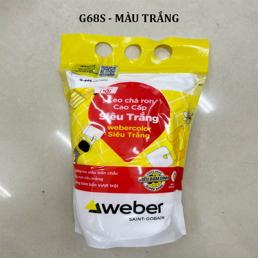 Keo chà ron gạch Weber sử dụng nền gạch mới - Nhiều màu lựa chọn