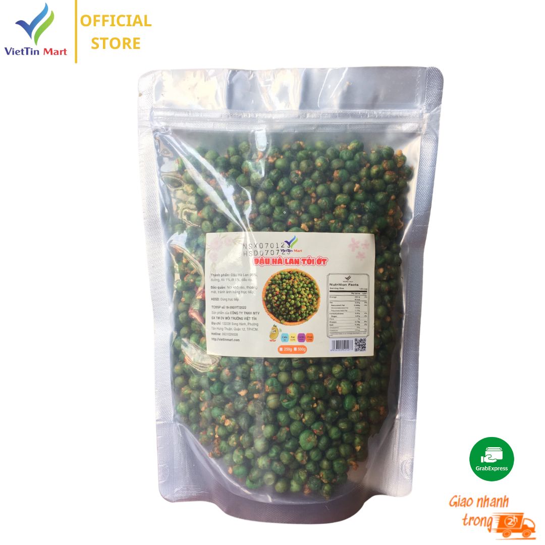 1kg Đậu hà lan rang tỏi ớt - Viettin Mart, chuyên cung cấp sỉ lẻ thực phẩm, và các món ăn vặt khác, cam kết chất lượng sản phẩm