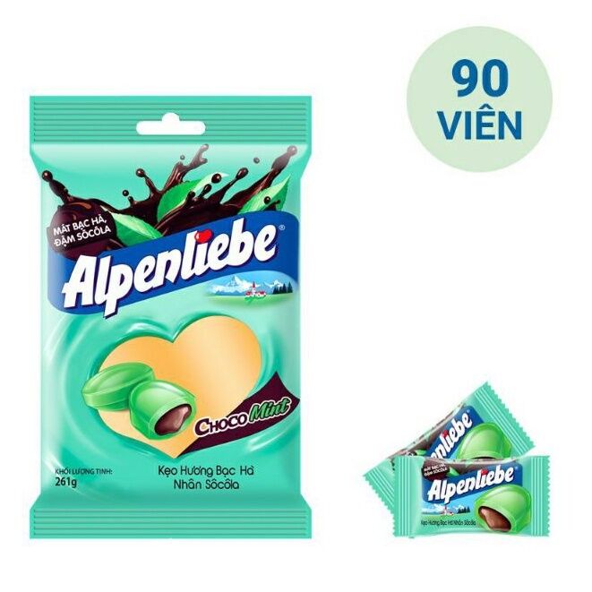 Kẹo Alpenliebe Hương Bạc Hà Nhân Sôcôla