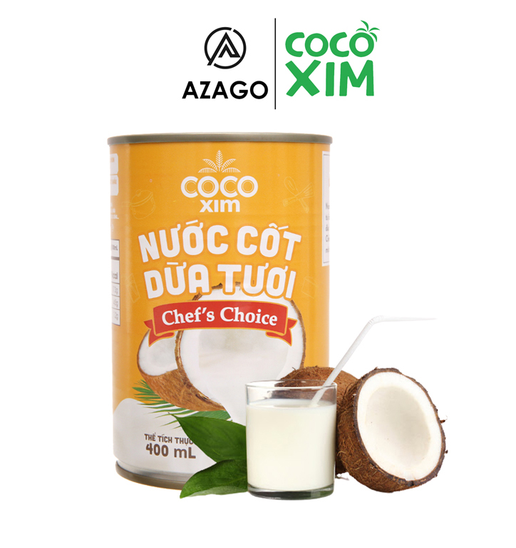 Nước cốt dừa tươi 100% dừa nguyên chất Cocoxim Chefs Choice .CD.CC400.01