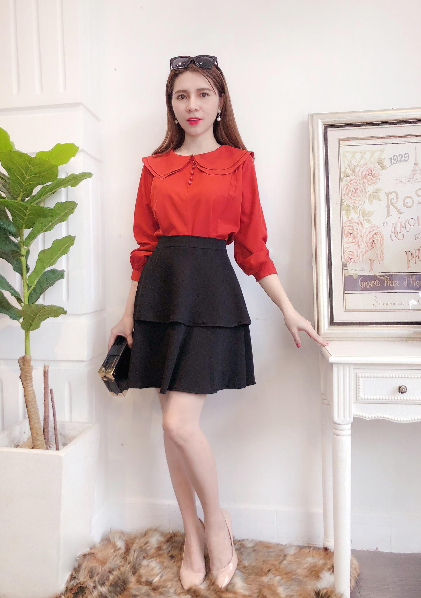 Chân váy xòe 2 tầng CHUU CV2059
