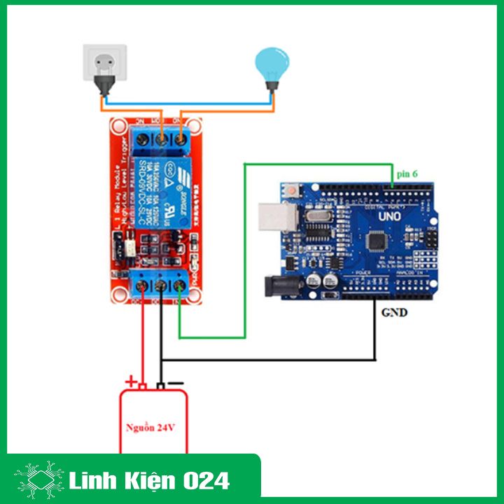 Module relay 24VDC 1 kênh / 2 kênh High/Low