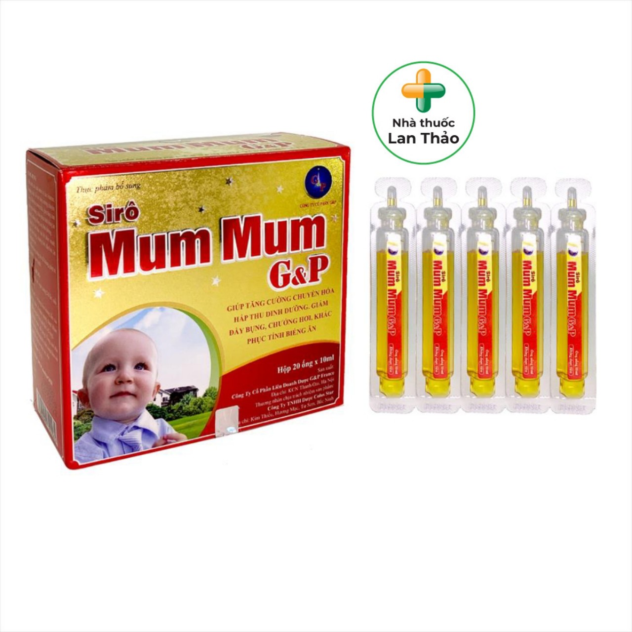 SIRO MUM MUM G&P HỘP 20 ỐNG HỖ TRỢ BÉ ĂN NGON TIÊU HÓA TỐT
