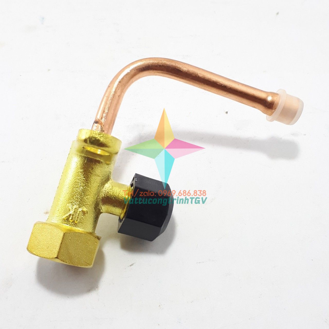 Van khóa Gas cục nóng Điều hòa D6mm