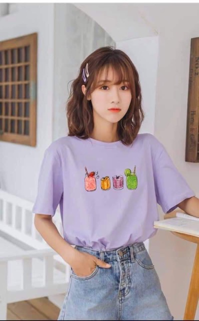 Áo phông 4 cốc sinh tố hoa quả DTR0320