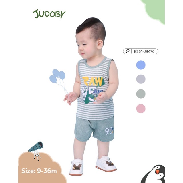 Bộ ba lỗ, sát nách bé trai Uala Rogo chất bamboo