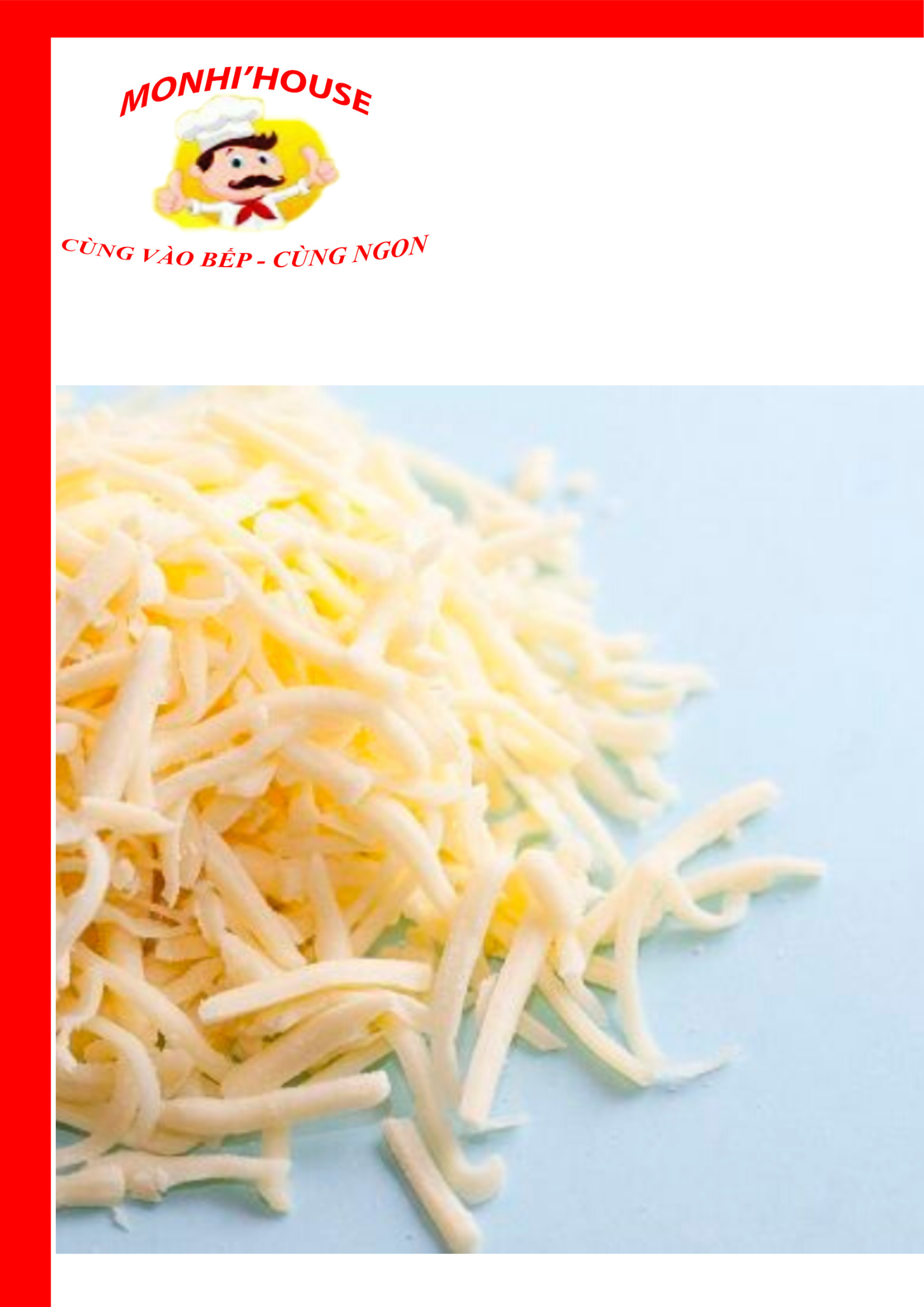 Túi 2kg phô mai Mozzarella bào sợi