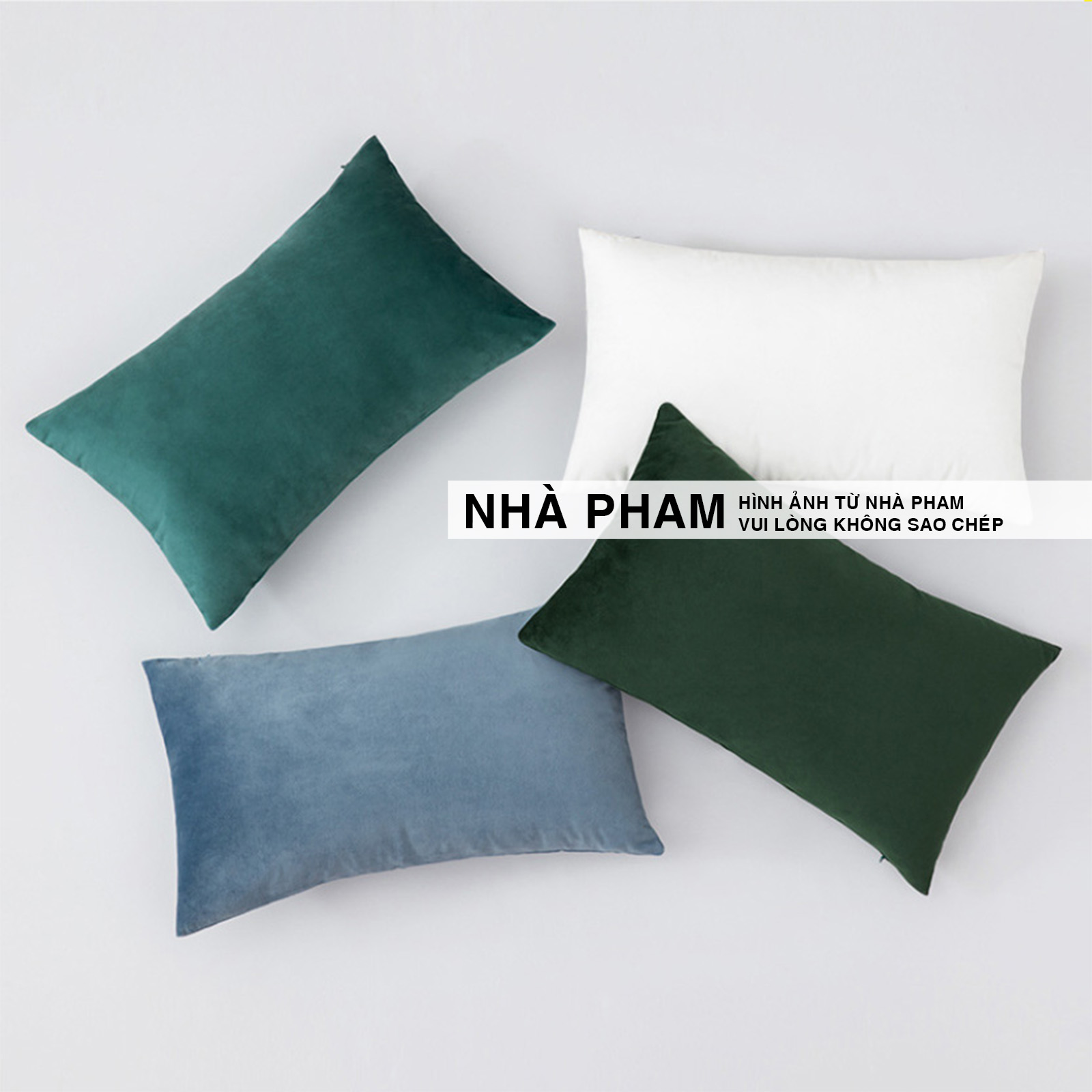 Vỏ Gối Sofa VELVET PHAM Vải Nhung (45x45cm) và (30x50cm)