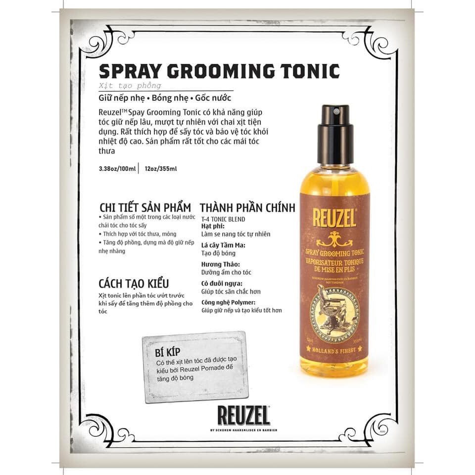 Xịt tạo phồng tóc Reuzel Pomade