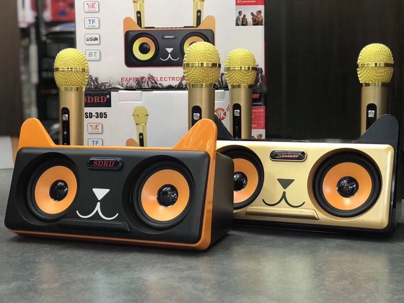 Mich hát Karaoke Bluetooth,Micro Kèm Loa 3 trong 1 Hát Karaoke Bluetooth Cực Hay,Loa Bluetooth Karaok Sd 301 Thiết Kế Đẹp Mắt Cá Tính Âm Thanh Vang Vòm Sống Động Micro Cực Nhạy Hút Âm Cực Tốt Echo Chuẩn