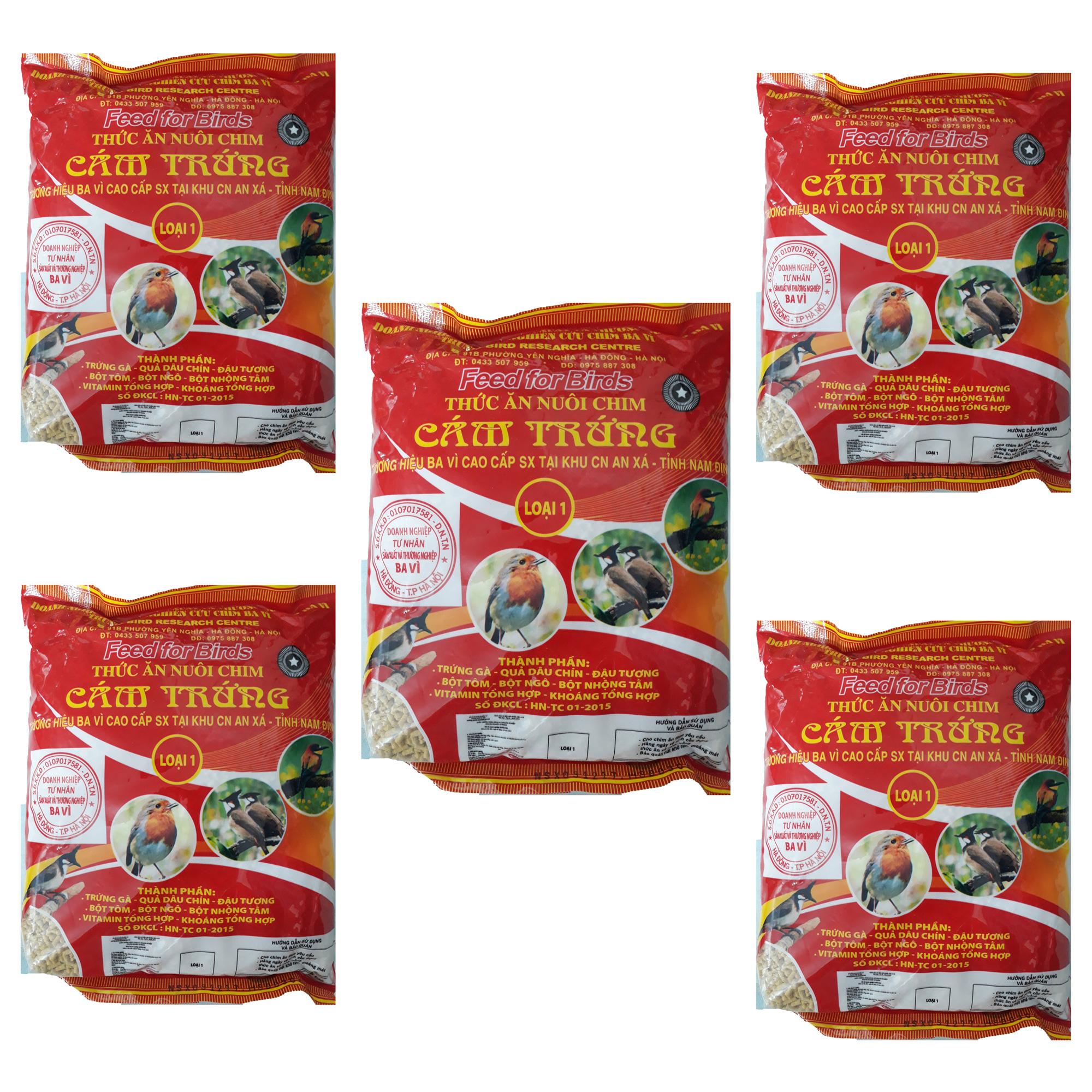 Combo 5 Gói Cám Trứng Ba Vì Đỏ 500g - Thức Ăn Chim