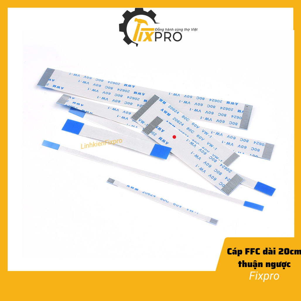 Cáp FFC 18P thuận 0.5mm dài 20cm ( túi 5 chiếc ) - Fixpro