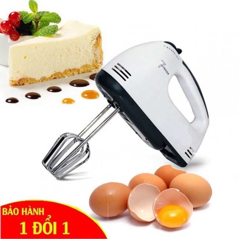 Giá bán [XẢ KHO] Máy Đánh Trứng Cầm Tay 7 Cấp Độ Kèm 4 Đầu Khuấy INOX Làm Bánh Trộn Bột Tại Nhà - Bảo Hành 1 Năm LỖI 1 ĐỔI 1, Máy đánh trứng, Máy đánh trứng Mini dodientugiare