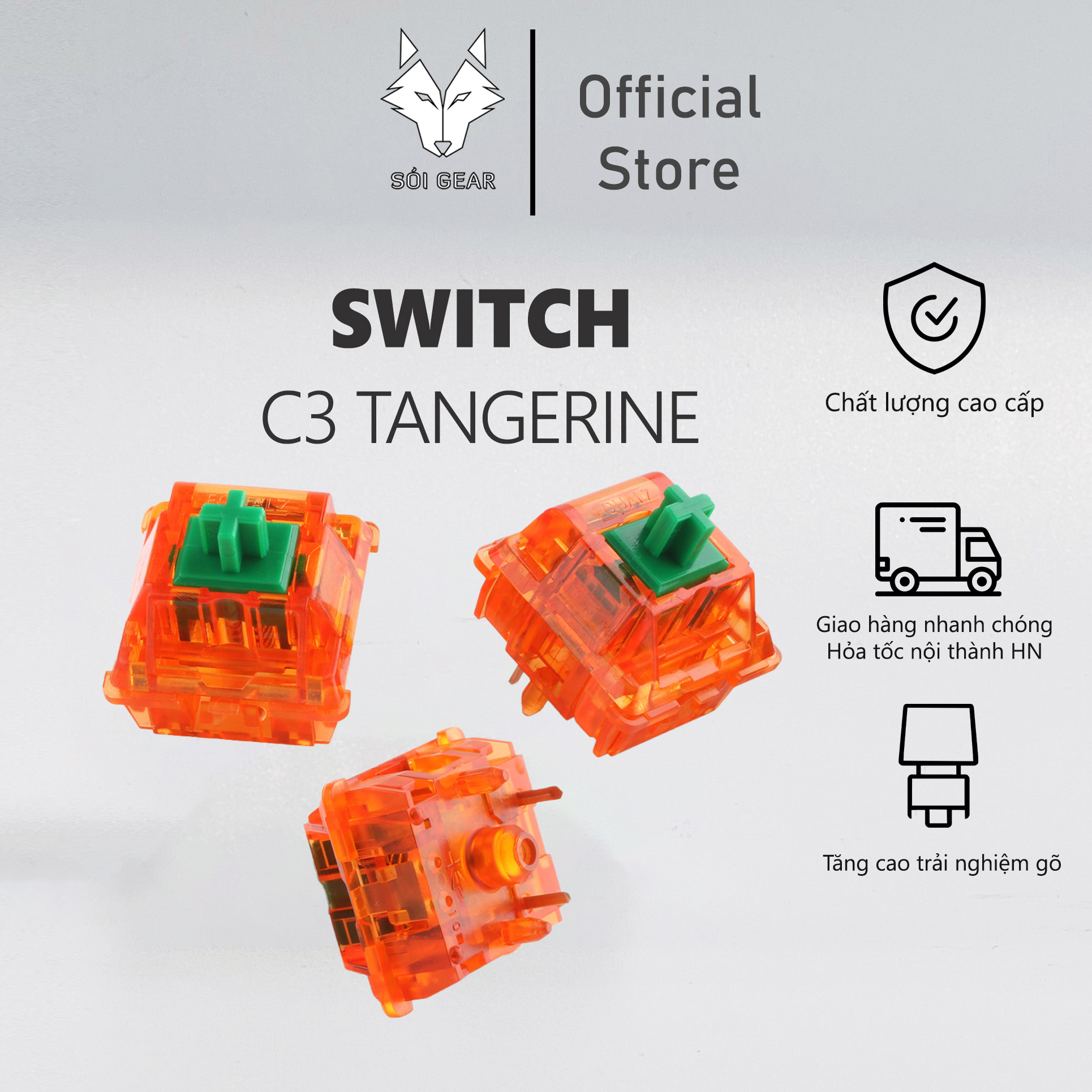 Công tắc bàn phím cơ Switch Equalz | Linear Switch | C3 Tangerine