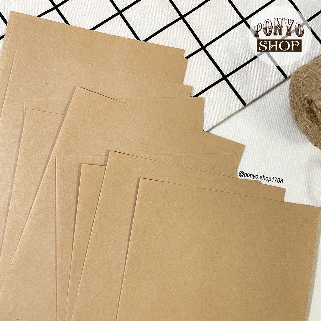 10 tờ giấy kraft thường (80gsm) khổ A5 làm thủ công