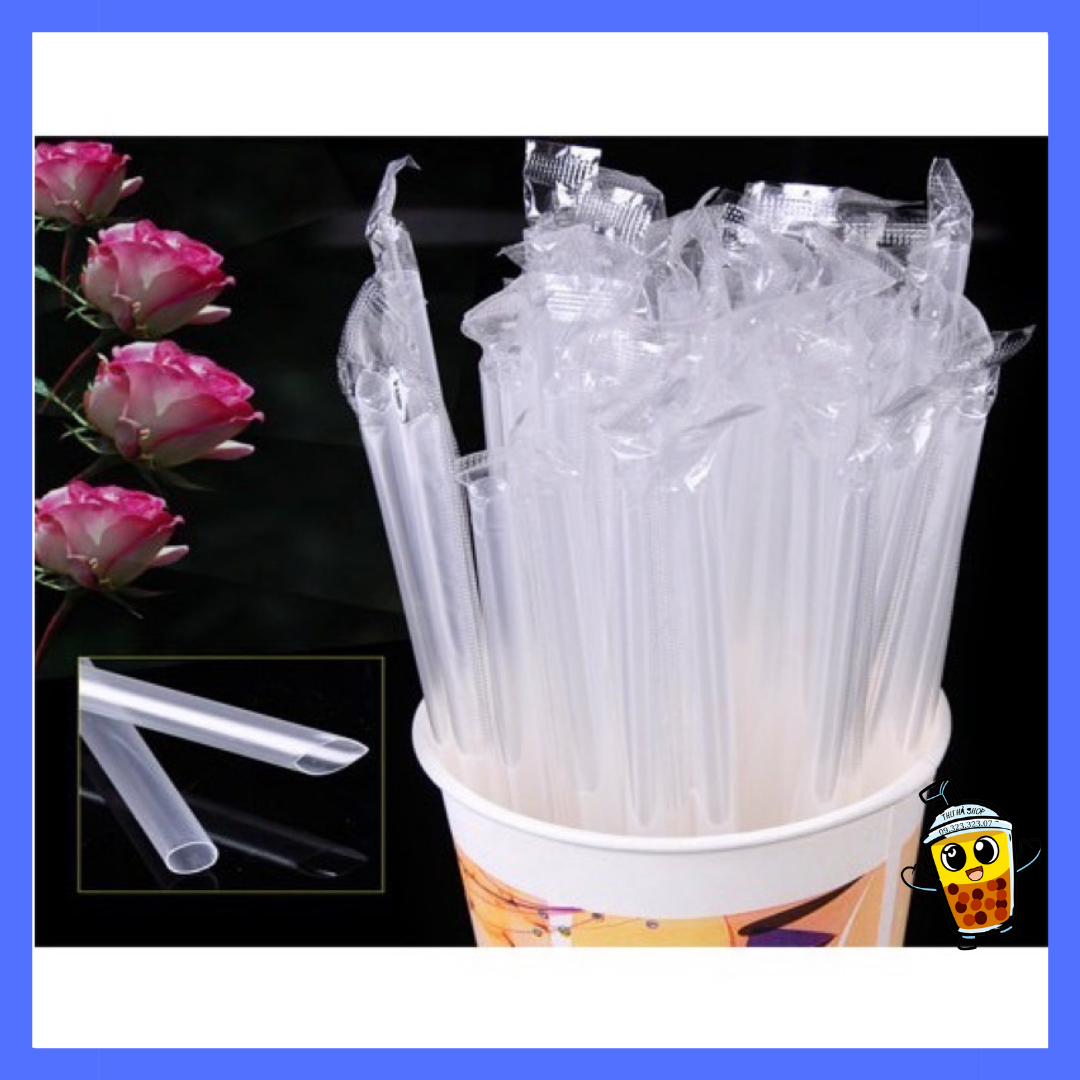 Ống hút nhựa trân châu phi 12 (10 ống)