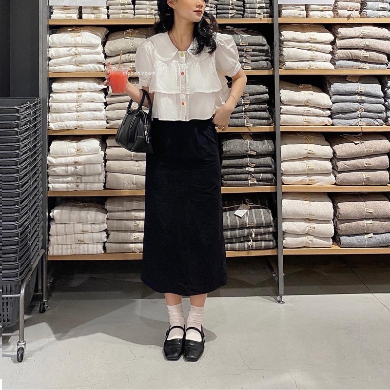 áo linen cúc hoa 2 tầng Tapi-top