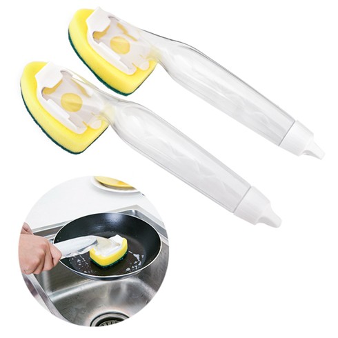 Dụng cụ chà rửa kèm bình đựng nước rửa thông minh