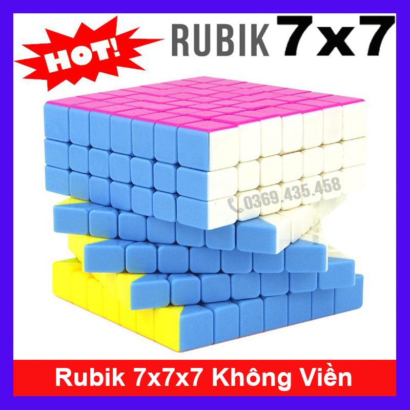 Rubik 7x7 đẹp xoay trơn không kẹt rít độ bền cao. Đồ chơi Rubik 7x7x7 MF7 7x7 Stickerless 7 tầng Cube