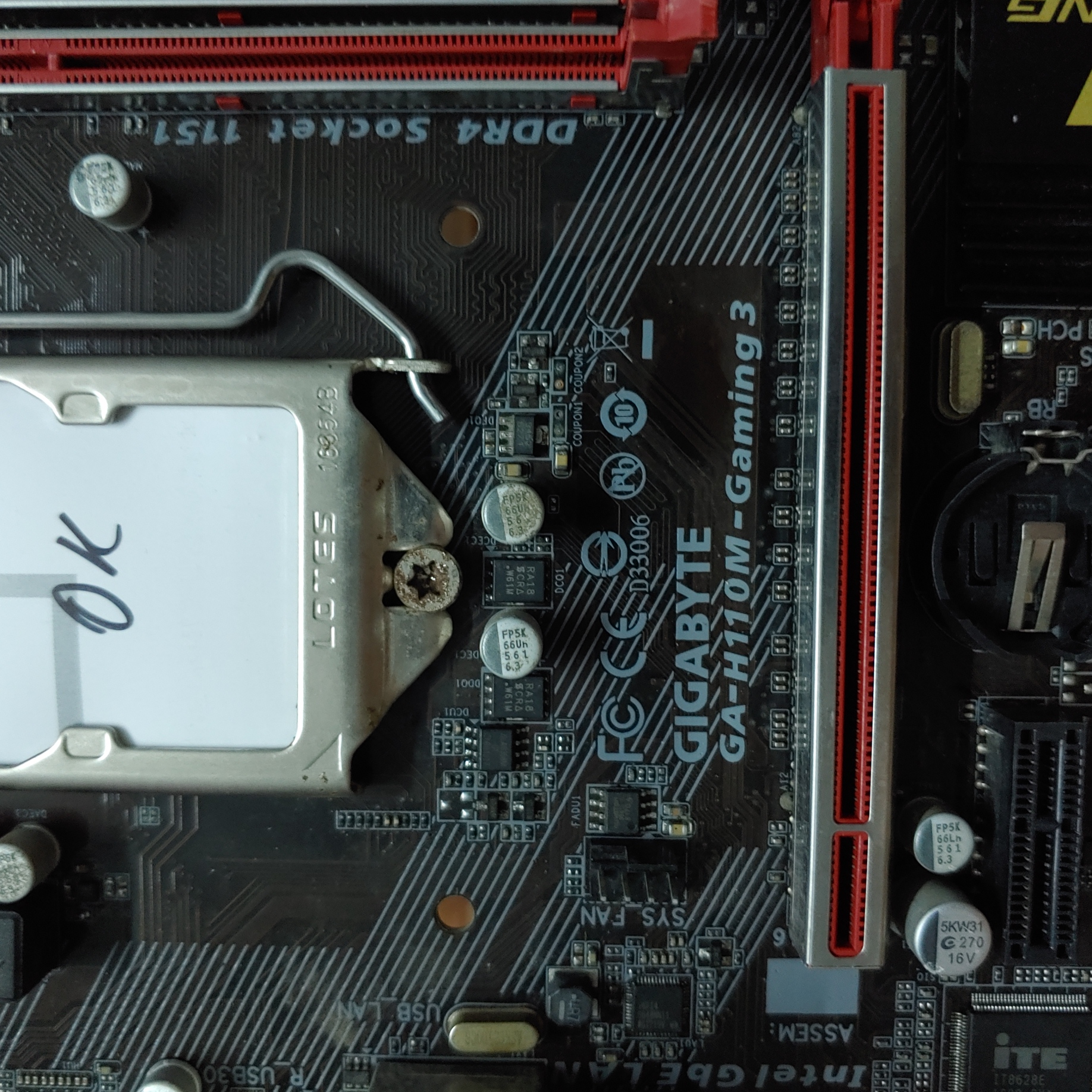 Main Gigabyte H110M-Gaming 3 zin sáng mới 98% kô Fe (BH 1Tháng)