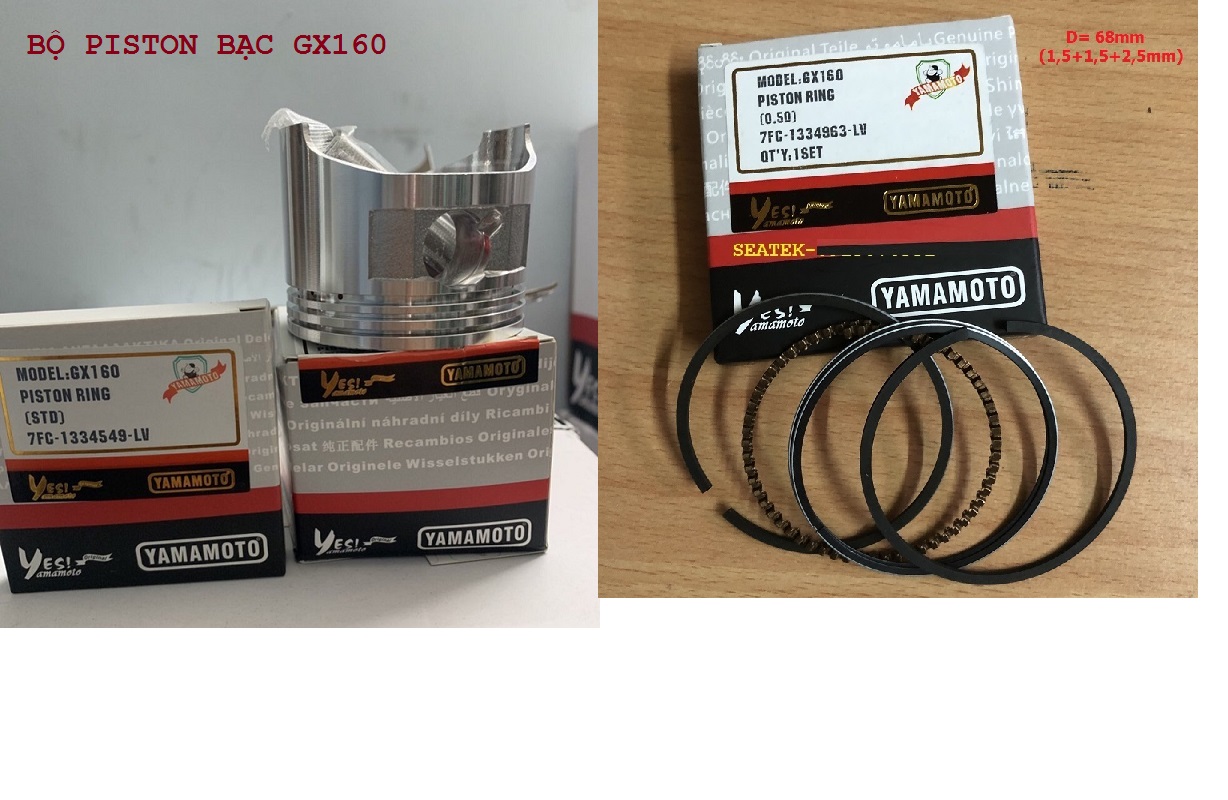 Bộ Piston bạc máy GX200 GX160