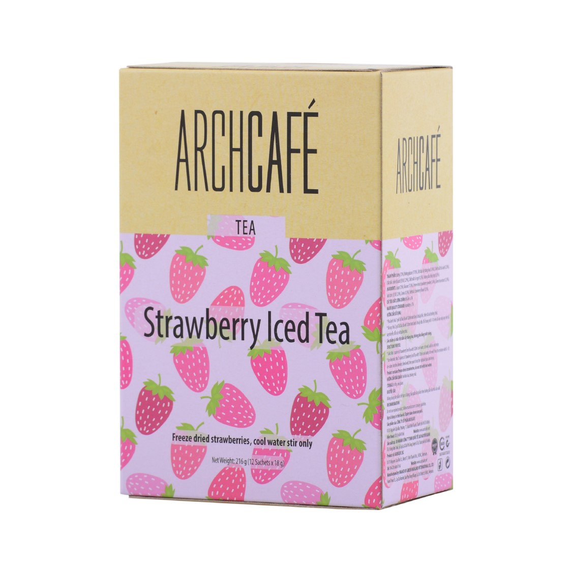 Combo 3 Iced Strawberry Tea- Archcafé Instant Fruit Tea (Box 12 pack x 18g)