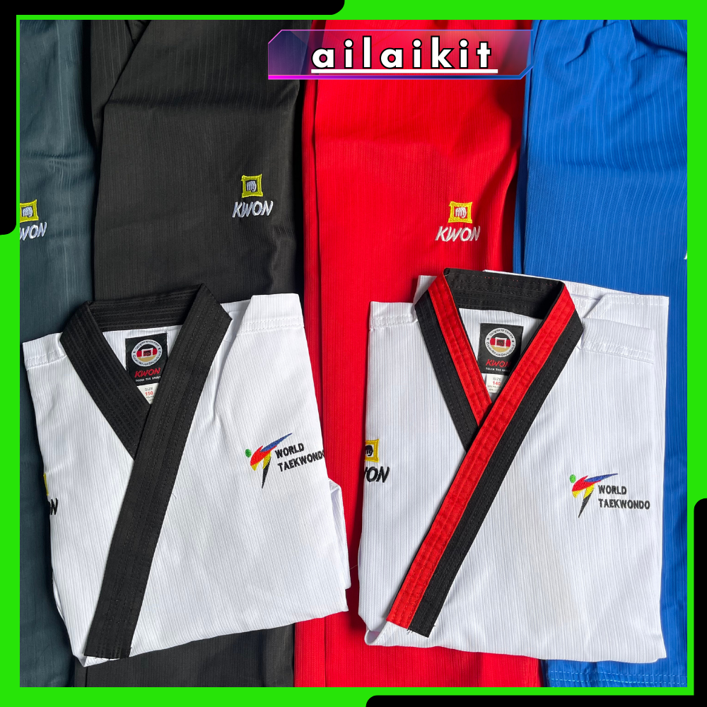 VÕ PHỤC TAEKOWONDO QUYỀN | Đồ quyền Taekwondo Kwon Vải Sọc ailaikit, Võ phục taekwondo cao cấp chuyên dùng cho thi đấu