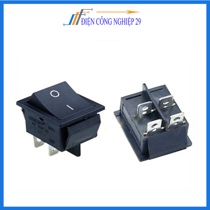 CÔNG TẮC BẬP BÊNH KCD5 - 6A250V 4P 21x24mm