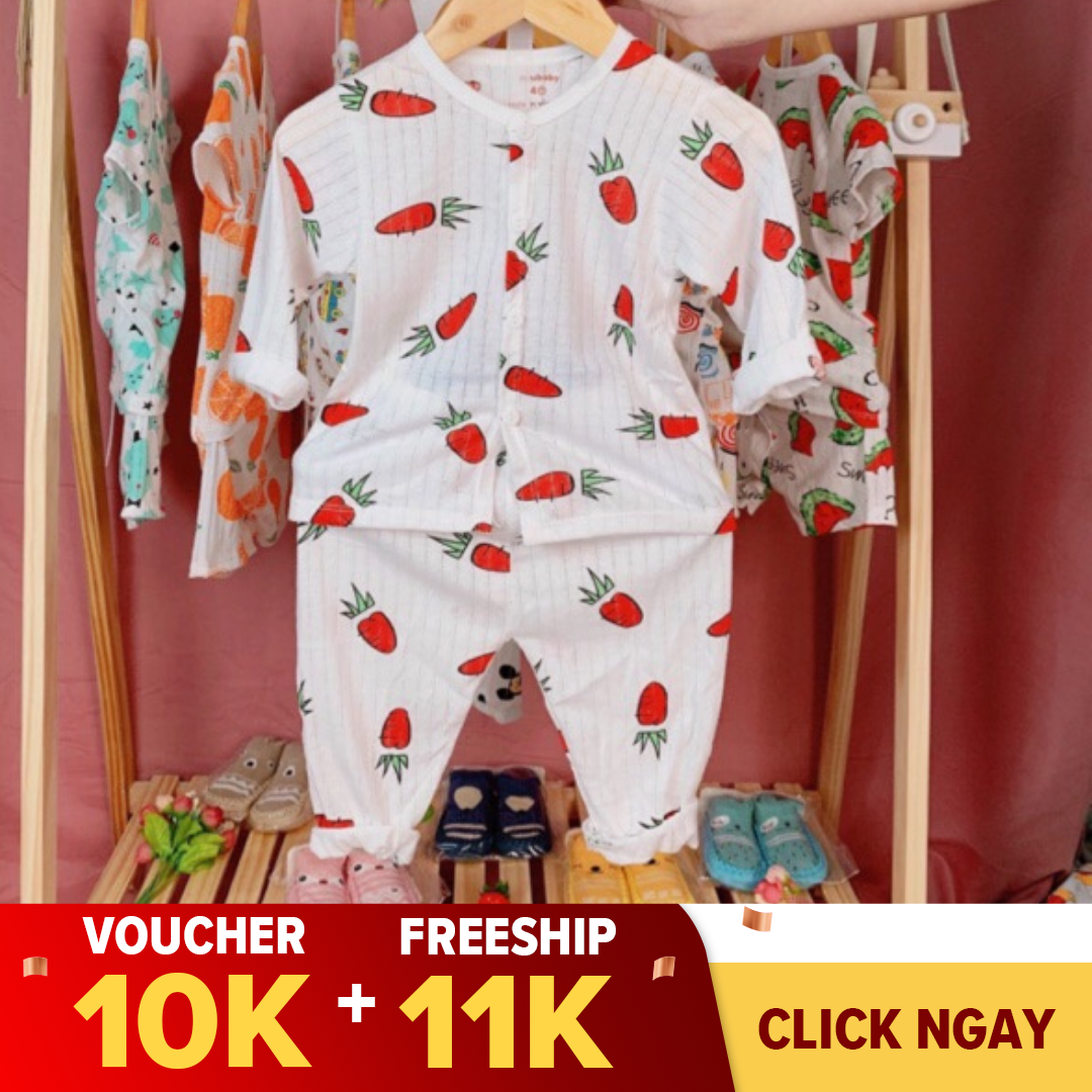 Bộ cotton giấy dài tay cho bé sơ sinh 3-15kg cúc giữa hàng loại 1 sản phẩm tốt với chất lượng độ bền cao và được cam kết sản phẩm y như hình - BO5